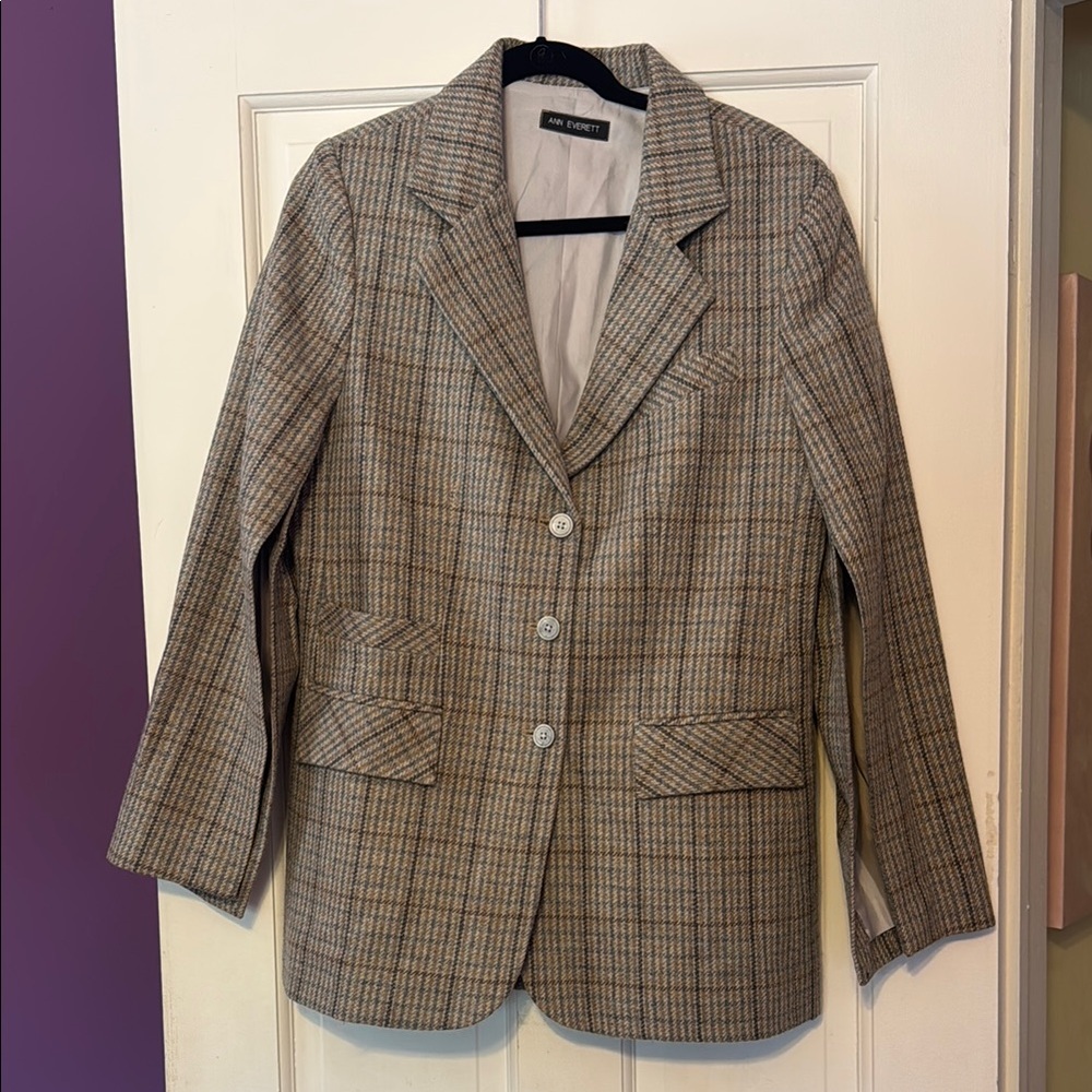 Grey Blazer Classic Suit Jacket